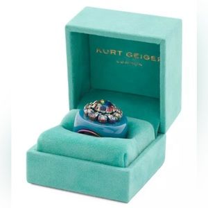 Kurt Geiger Resin Volcano Crystal Circular Ring sz 7